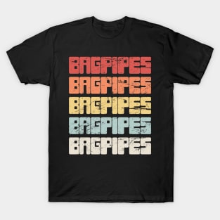 Vintage 70s BAGPIPES Text T-Shirt